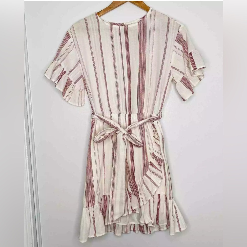 New Lost + Wander Women’s Marian Stripe Ruffle Minidress, - Picture 2 of 7